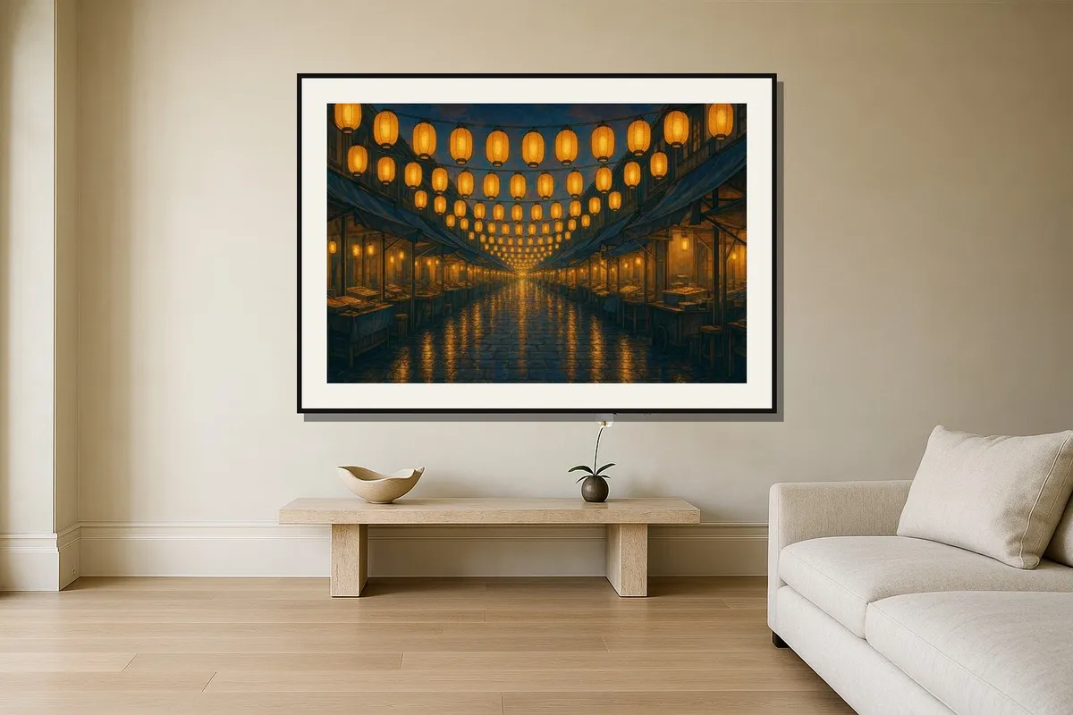 Archival print, Dusk Market, Twelve Colours