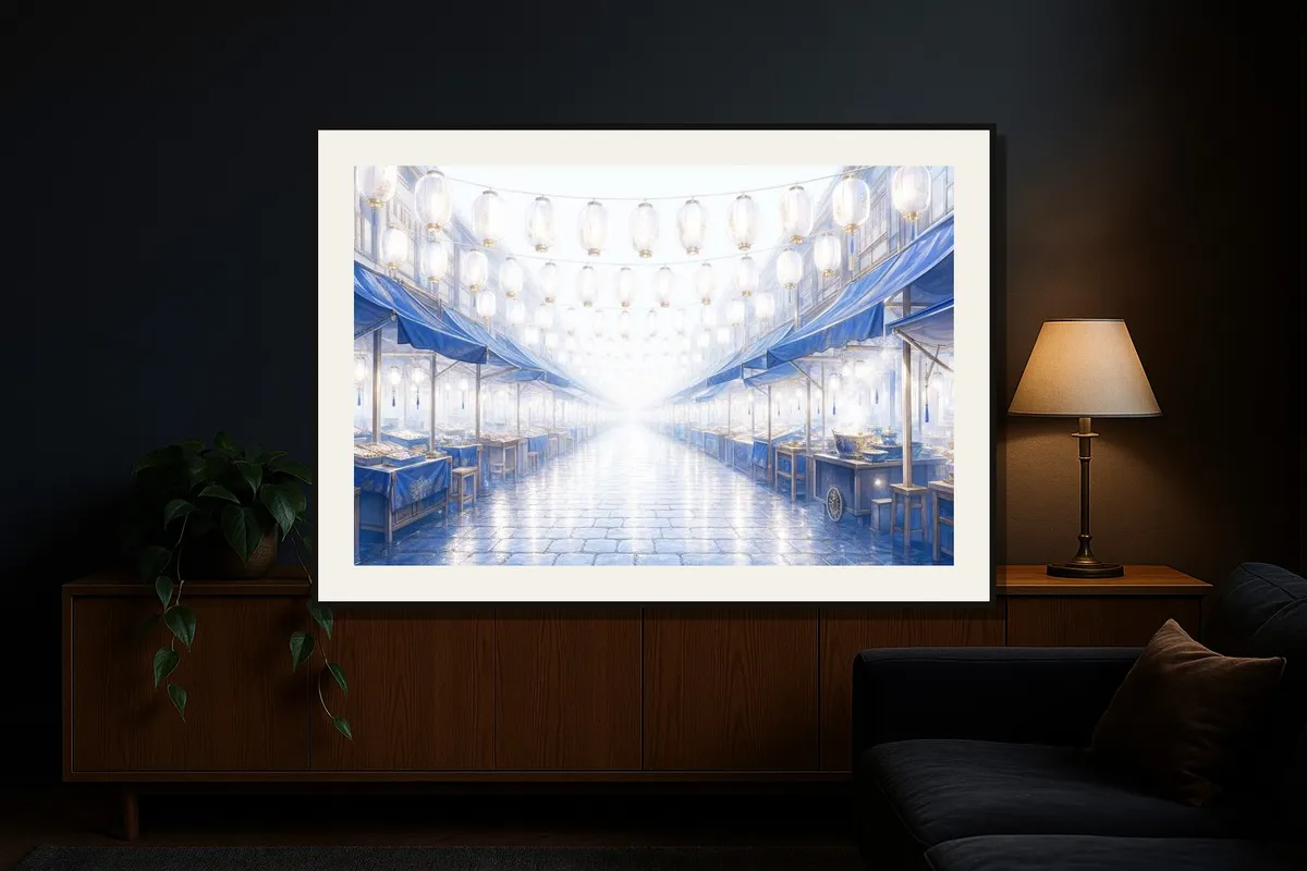 Archival print, Dusk Market, Rim Light