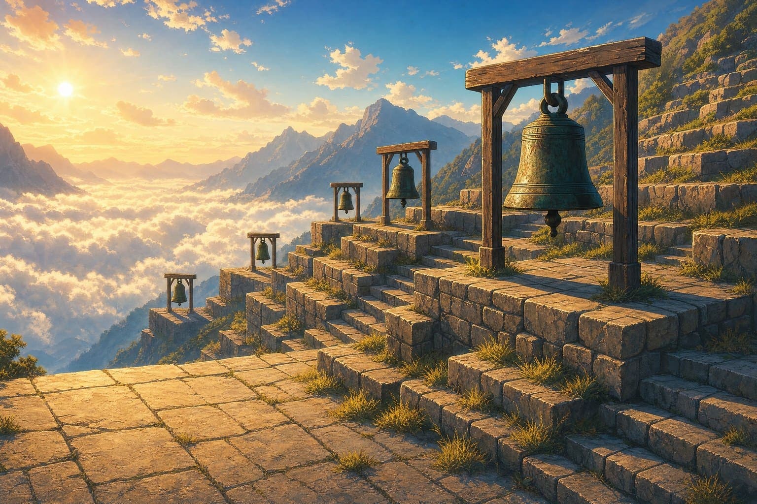 Terrace of Bells in the Deep Light hand