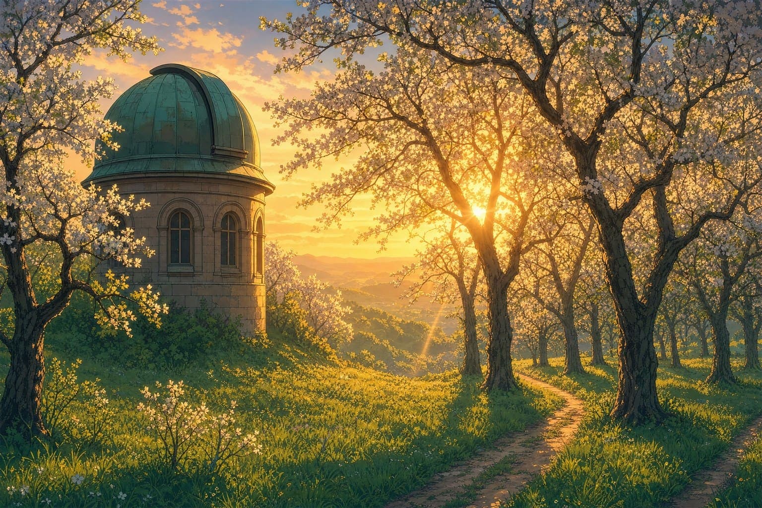 Telescope Orchard in the Deep Light hand