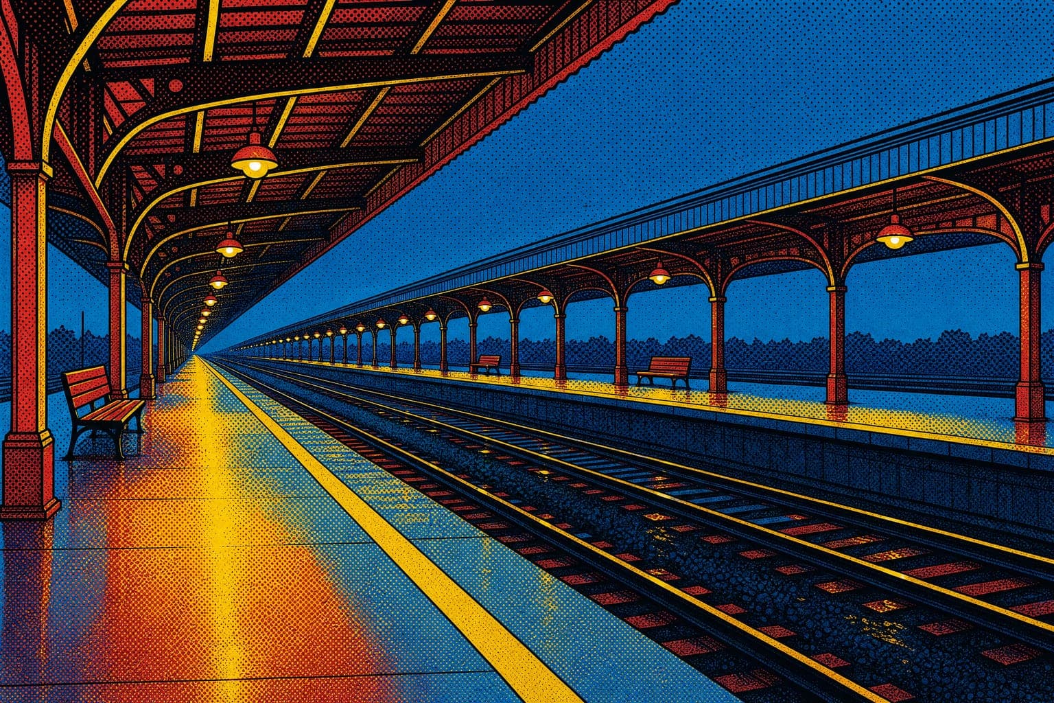 Long Platform — Halftone Pop
