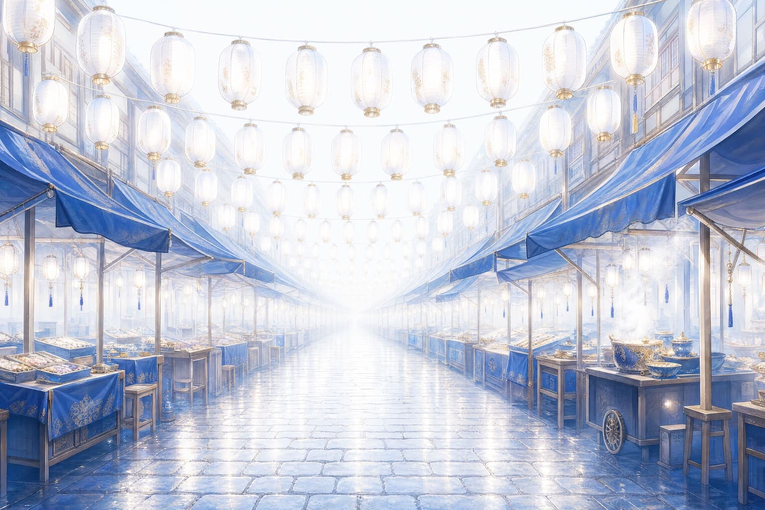 Dusk Market — Rim Light