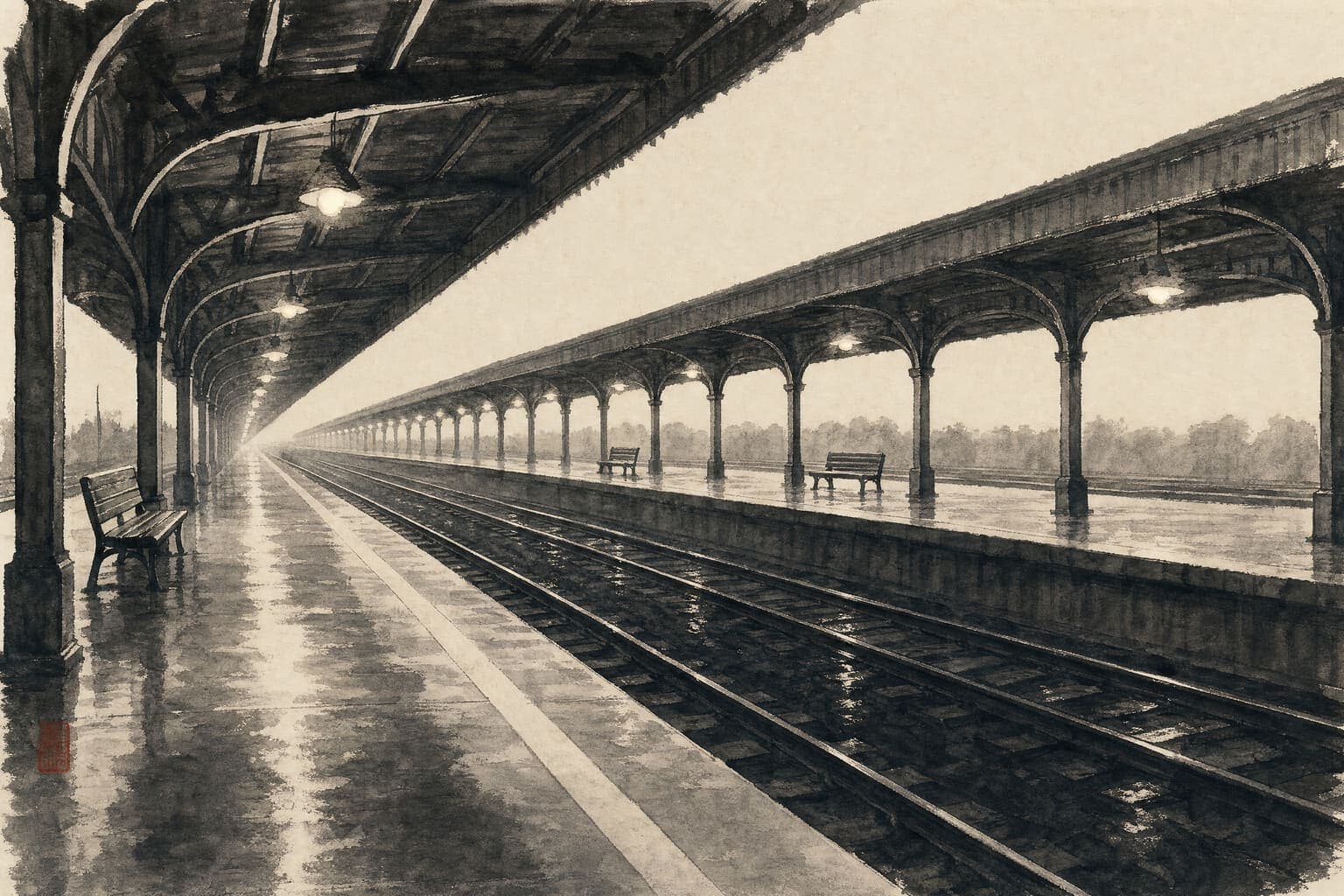 Long Platform in the Single Brush hand
