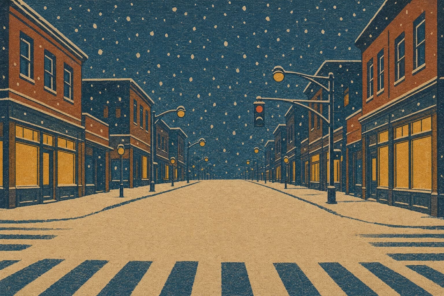 First Snow Crossing in the Key Line hand