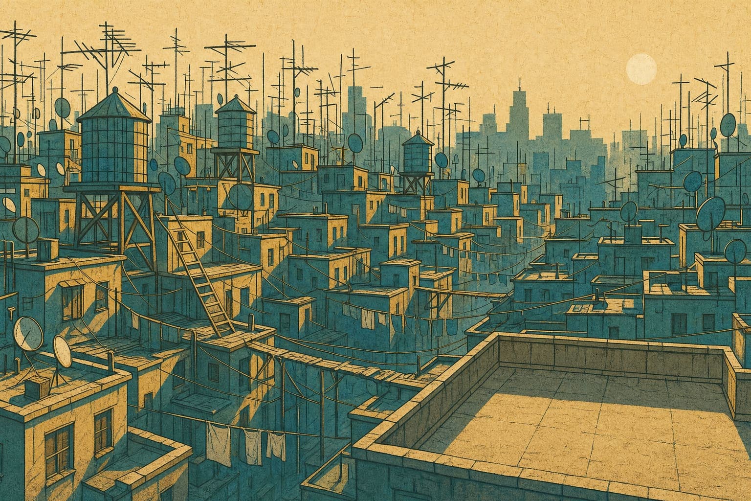 Rooftop Walk in the Key Line hand