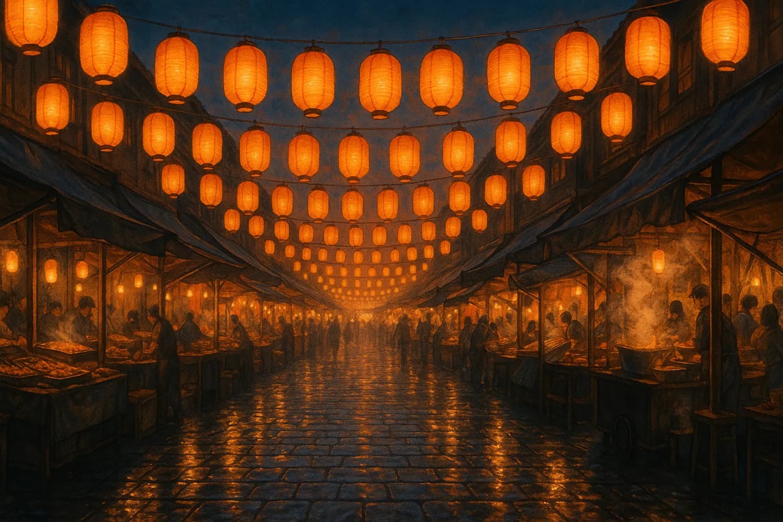 Dusk Market — cinematic