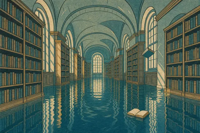 Drowned Library, drawn in the Key Line hand